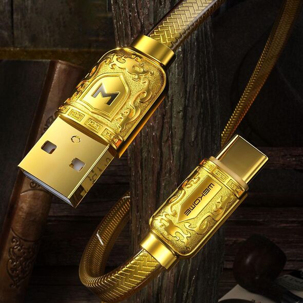 Kabel USB WK Design USB-A - USB-C 1 m Złoty (6941027620670) 10179319 6941027620670