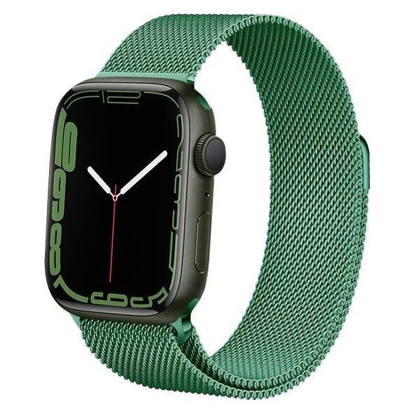 Crong Pasek ze stali nierdzewnej Crong Milano Steel do Apple Watch 42/44/45 mm zielony 10182791 5904310701327