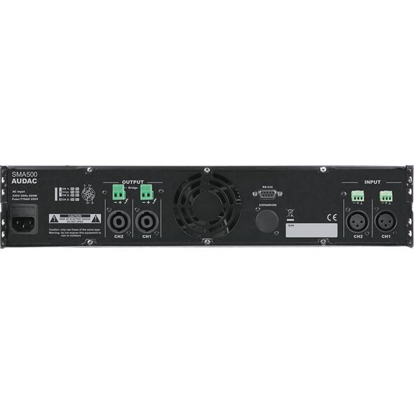 Audac AUDAC SMA500 WaveDynamics™ dual-channel power amplifier 2 x 500W 10191244 5414795034204