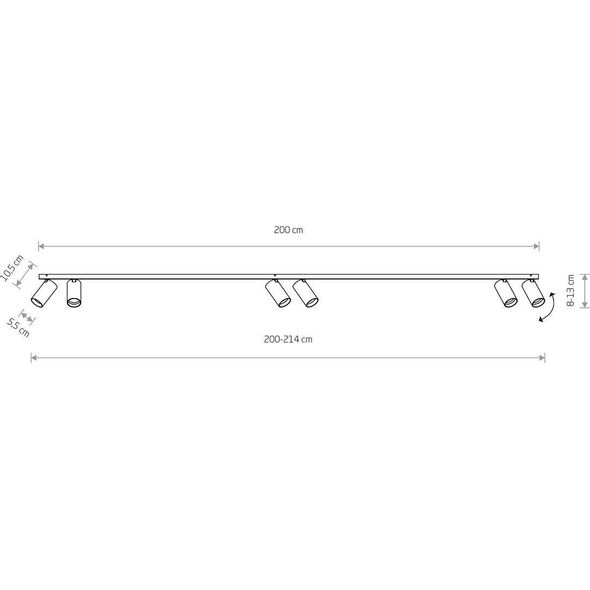 Lampa sufitowa Nowodvorski Lampa sufitowa do garderoby Mono 7777 ruchome tuby metalowe białe 10192709 5903139777797
