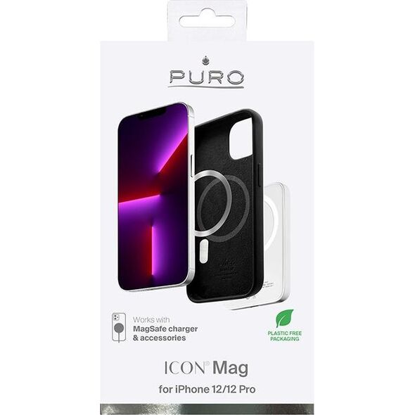 Puro Etui PURO ICON MAG MagSafe Apple iPhone 12/12 Pro (czarny) 10233062 8033830309113