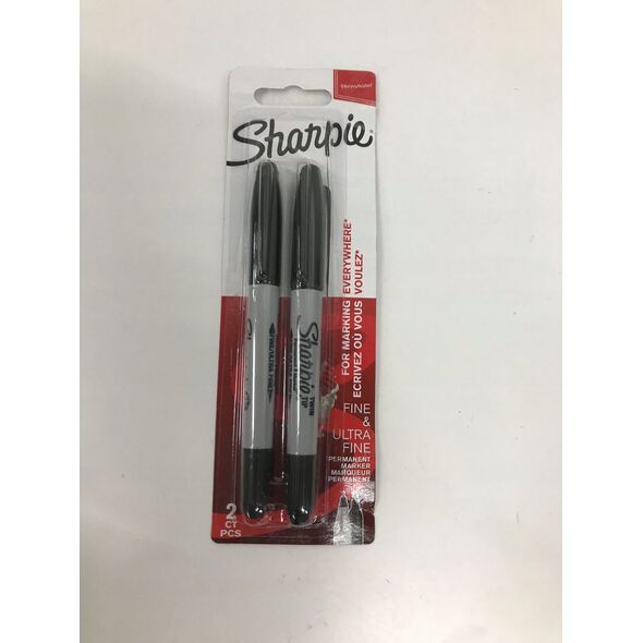 Sharpie Sharpie Marker Twin Tip Schwarz 2er Blister 10249896 3501179864549