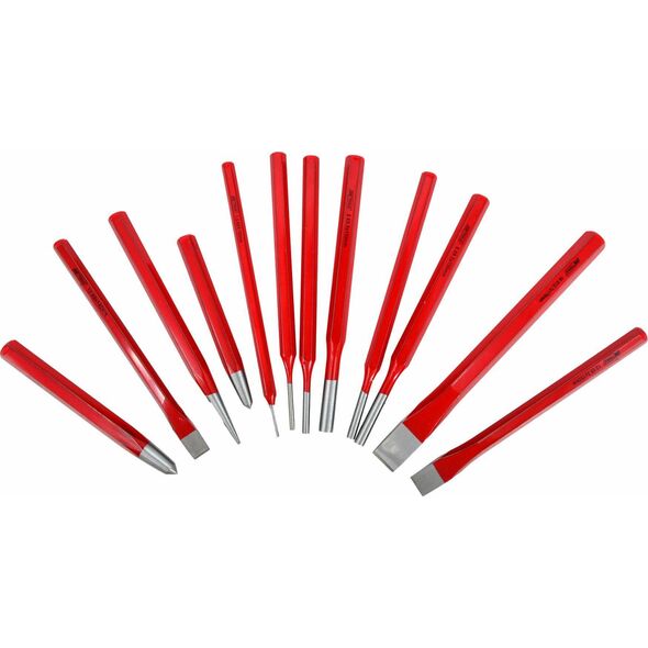 AWTools AWTOOLS ZESTAW PRZECINAKÓW, PUNKTAKÓW I WYBIJAKÓW 12 CZĘŚCI 10362604 5903678600235