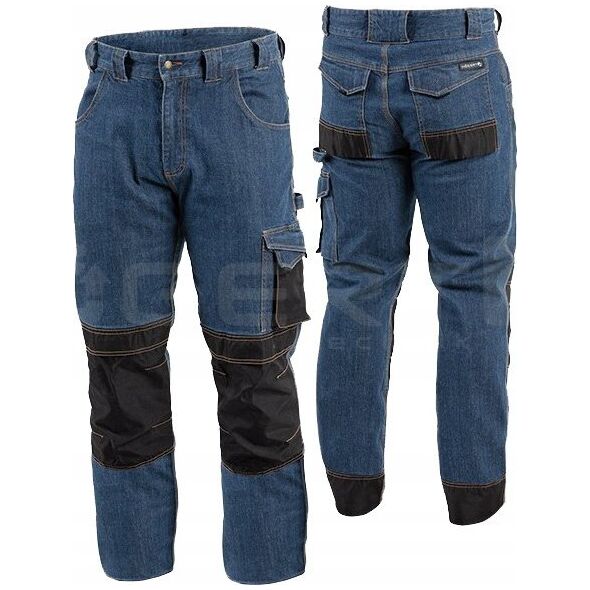 Högert Technik EMS spodnie ochronne jeans niebieskie XL (54) 10392094 5902801203169