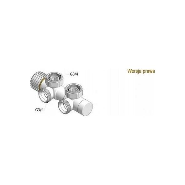 Vario Term Zestaw instalacyjny ALL IN ONE, TWINS kąt. prawy, czarny mat (pex) 10396197 5903175006554