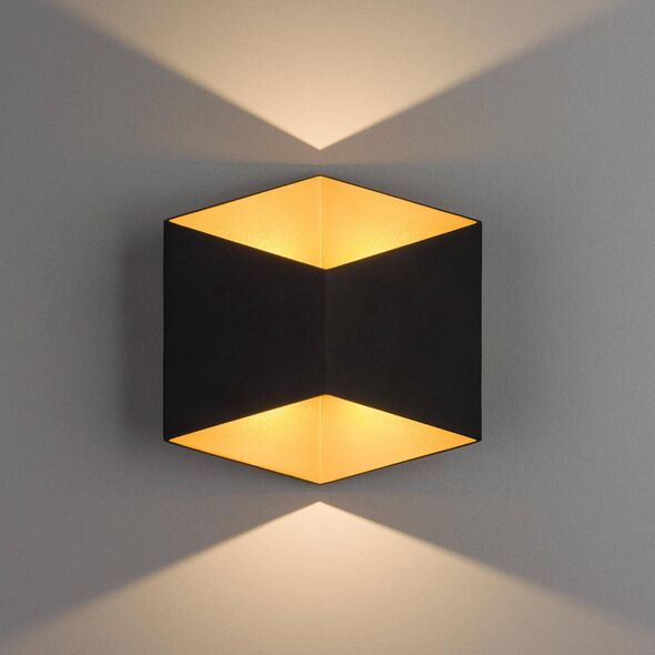 Kinkiet Nowodvorski Kinkiet LAMPA loft TRIANGLES LED 8142 Nowodvorski metalowa OPRAWA geometryczna LED 10W 3000K elewacyjna IP54 czarna 10412348 5903139814294