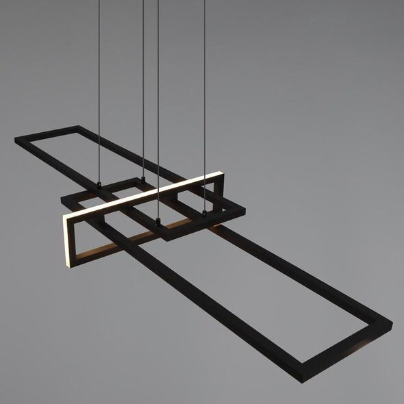 Lampa wisząca Trio Czarny zwis ledowy Salinas 320310332 ramki 34W 3000K nad łóżko 10484272 4017807487923