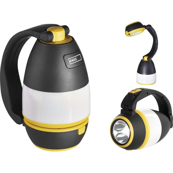 Emos Wielofunkcyjna lampa kempingowa LED 3xAA 10485451 8592920085615