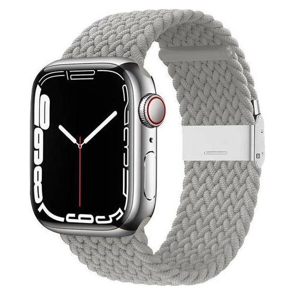 Crong Crong Wave Band Pleciony pasek do Apple Watch 38/40/41 mm (jasny szary) 10506254 5904310701532
