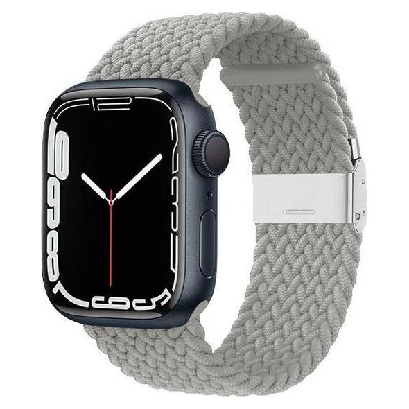 Crong Crong Wave Band Pleciony pasek do Apple Watch 38/40/41 mm (jasny szary) 10506254 5904310701532