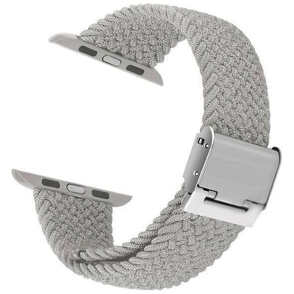 Crong Crong Wave Band Pleciony pasek do Apple Watch 38/40/41 mm (jasny szary) 10506254 5904310701532