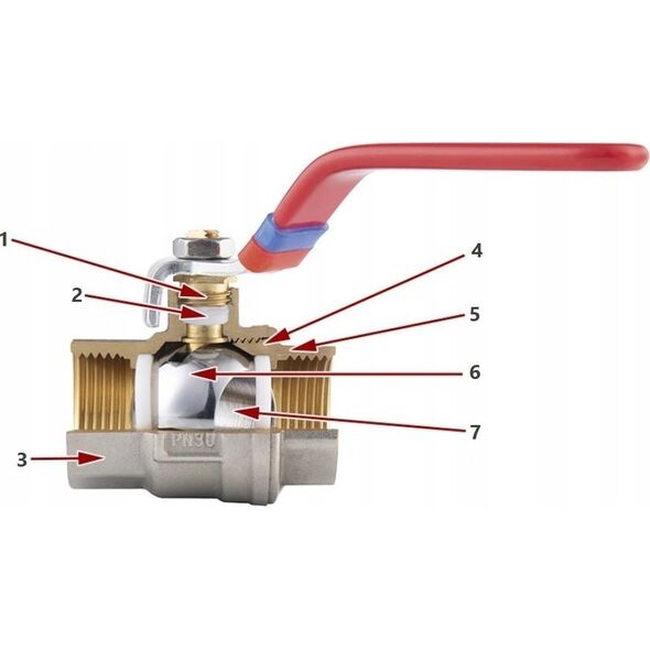 Ferro KFP11 ZAWÓR KUL. WODNY Z RĄCZKA 1/2'' NAKR-WKR, F-POWER // ZKW-15-WN-R-FER-POWER 10587613 5902194992121