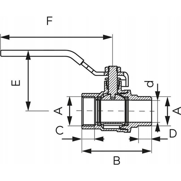 Ferro KFP11 ZAWÓR KUL. WODNY Z RĄCZKA 1/2'' NAKR-WKR, F-POWER // ZKW-15-WN-R-FER-POWER 10587613 5902194992121