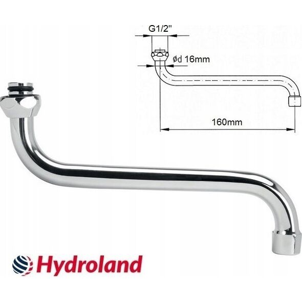 Wylewka Hydroland WYLEWKA 1/2" L-160MM S B // WL.S-160.B 10587822 5900308733387