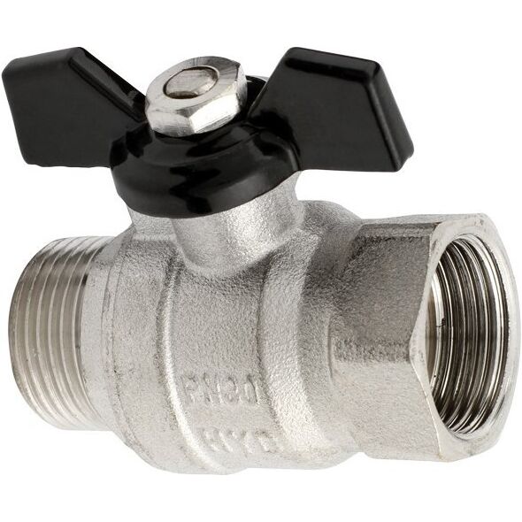 Hydroland ZAWÓR KULOWY WODNY TYTAN 3/4" MOTYL N/W // ZKW-20-WN-M-H-TYTAN 10587970 5900308734421