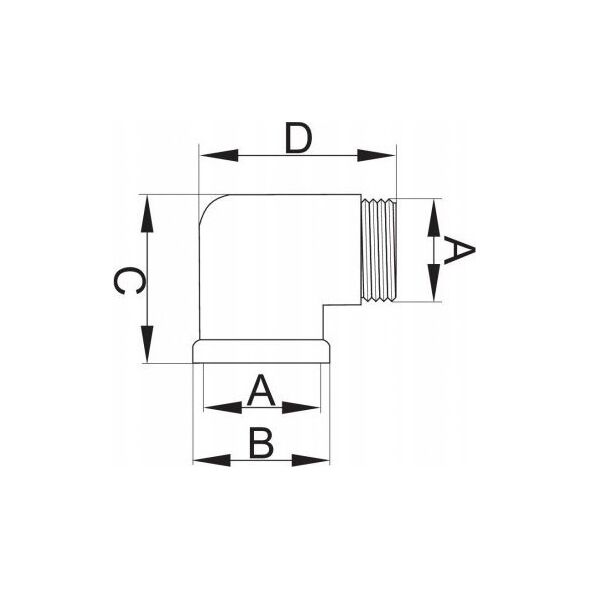 Hydroland KOLANKO CHROM "7" 10 // ŁC.K.7.10 10588554 5900308732564