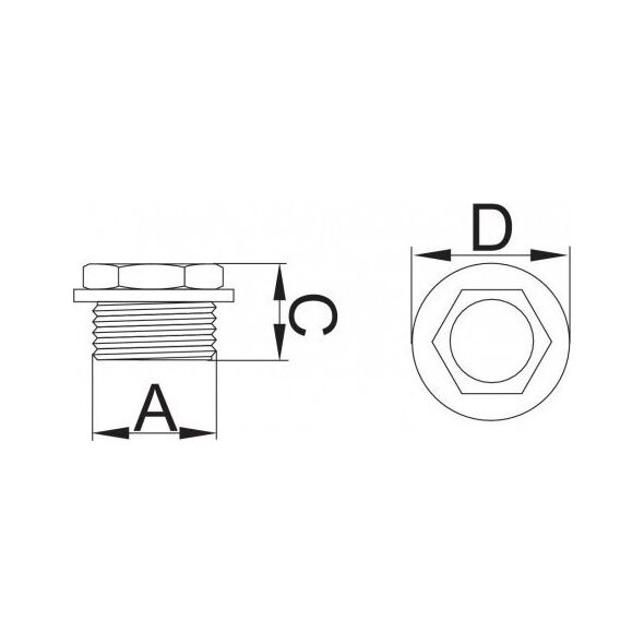 Hydroland KOREK GRZEJNIKOWY 1" PEŁNY PRAWY BIAŁY // G.KB.1P. 10588604 5900308734872