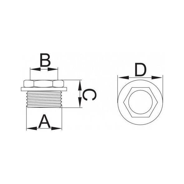 Hydroland KOREK GRZEJNIKOWY 1" PEŁNY PRAWY BIAŁY // G.KB.1P. 10588604 5900308734872