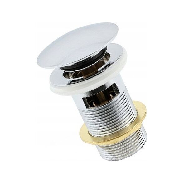 Watersolution KOREK SPUSTOWY KLIK-KLAK 5/4 DUŻY OKRĄGŁY Z PRZELEWEM CHROM (K.KKD) // S.SPUST.KLIK-KLAK-H-DUŻY 10589130 5900308735060
