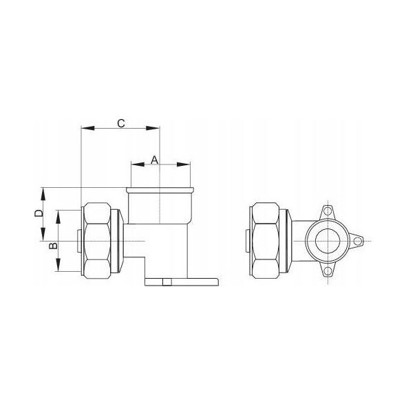 Hydroland PEX.K.GW20X1/2N KOLANO ŚCIENNE 20X1/2 GW PEX SKRĘCANE // PX-R.KOSC.20X1/2 10589966 5900308747919