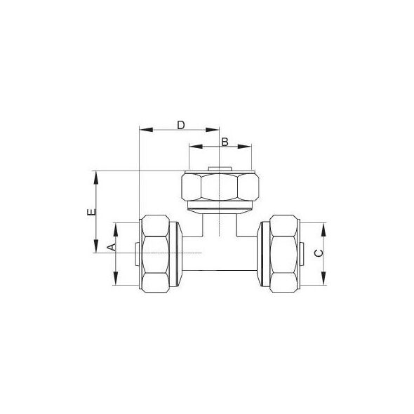 Hydroland PEX.T.16 TRÓJNIK 16X16 PEX SKRĘCANY // PX-R.T.16 10589986 5900308748169