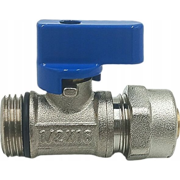 Hydroland Z.KUL.PEX.N ZAWÓR KULOWY Z DŁAWIKIEM MINI PEX 1/2GZX16X1/2" NIEBIESKI // PX-ZKW-MINI-PEX-N 10590009 5900308746844