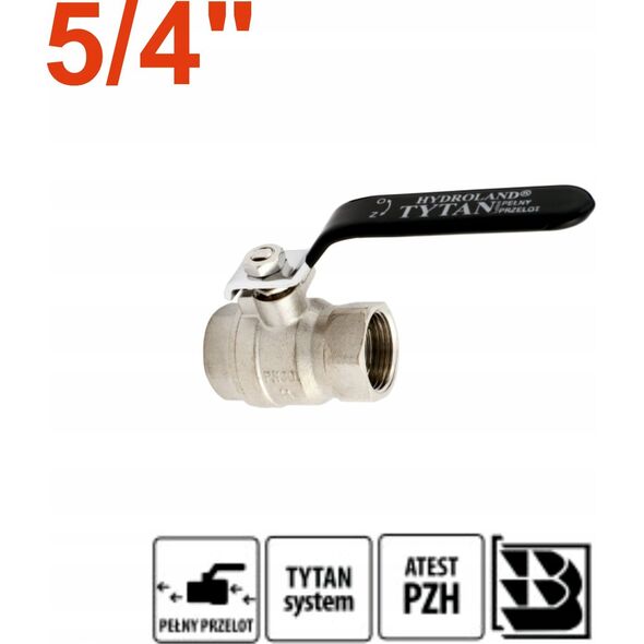 Tytan ZAWÓR KULOWY WODNY 5/4" TYTAN RĄCZKA W/W // ZKW-32-WW-R-H-TYTAN 10598987 5900308733769