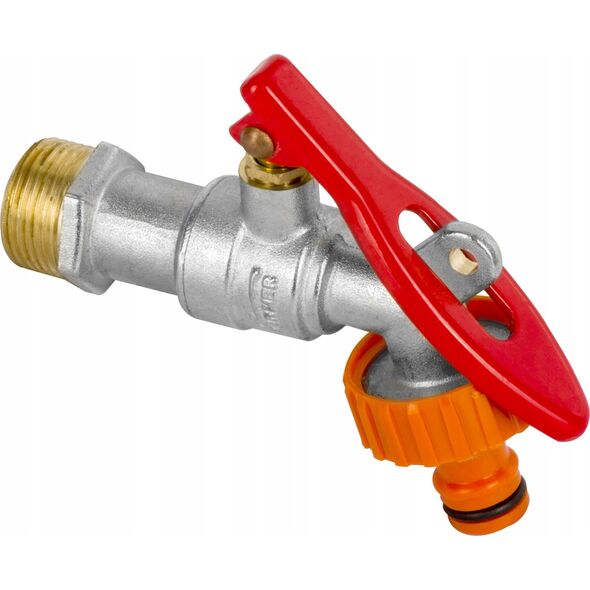 Hydroland ZAWÓR CZERP.KULOWY ZE ZŁĄCZKĄ 1/2" DŁAWIK "H" // ZKC-15-R-H 10599700 5900308737118