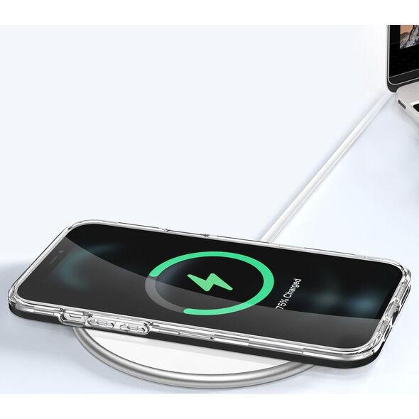 Hurtel Clear 3in1 etui do iPhone 12 Pro Max żelowy pokrowiec z ramką czarny 10757580 9145576242421