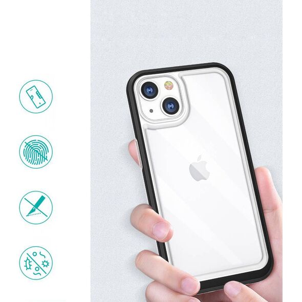 Hurtel Clear 3in1 etui do iPhone 13 mini żelowy pokrowiec z ramką czarny 10757581 9145576242452