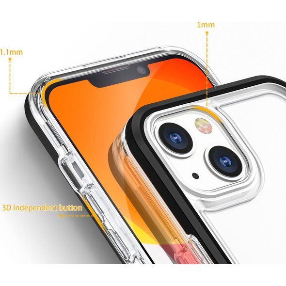 Hurtel Clear 3in1 etui do iPhone 13 mini żelowy pokrowiec z ramką czarny 10757581 9145576242452