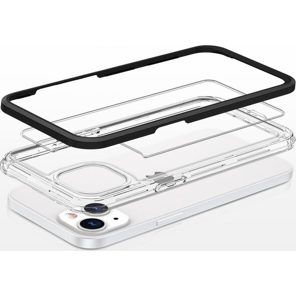 Hurtel Clear 3in1 etui do iPhone 13 mini żelowy pokrowiec z ramką czarny 10757581 9145576242452