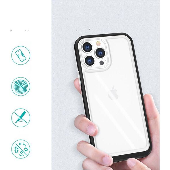 Hurtel Clear 3in1 etui do iPhone 13 Pro żelowy pokrowiec z ramką czarny 10757582 9145576242513