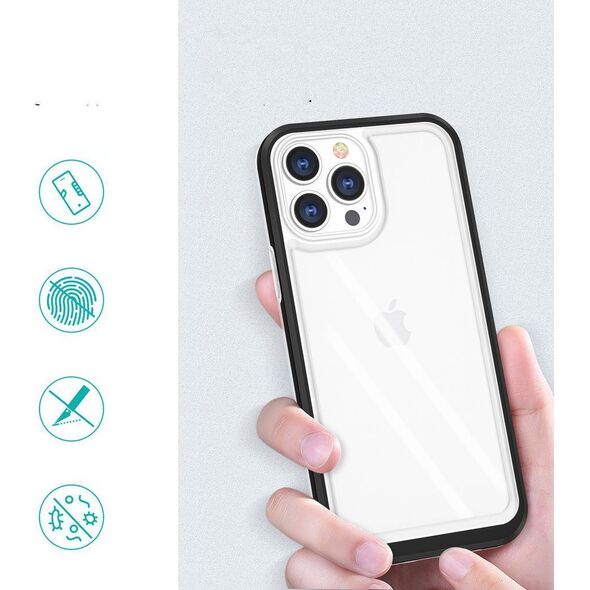 Hurtel Clear 3in1 etui do iPhone 13 Pro Max żelowy pokrowiec z ramką czarny 10757585 9145576242544