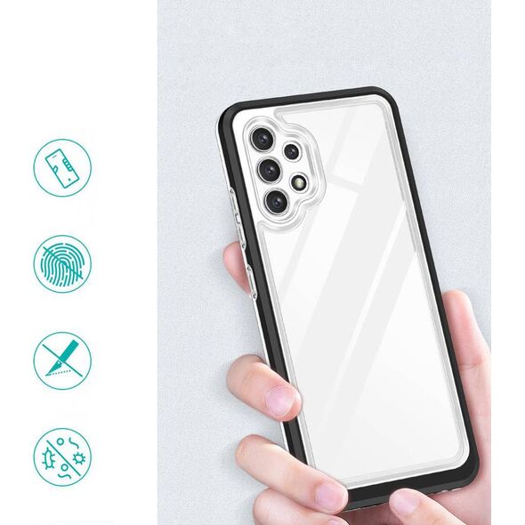Hurtel Clear 3in1 etui do Samsung Galaxy A32 5G żelowy pokrowiec z ramką czarny 10757591 9145576242698
