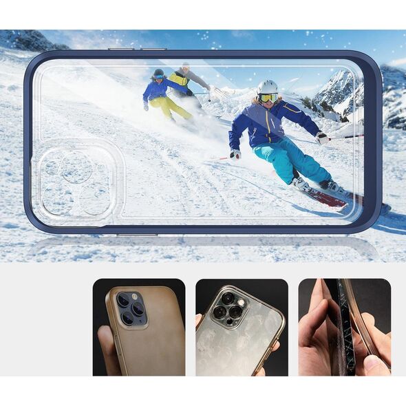 Hurtel Clear 3in1 etui do iPhone 11 Pro Max żelowy pokrowiec z ramką niebieski 10757614 9145576242315