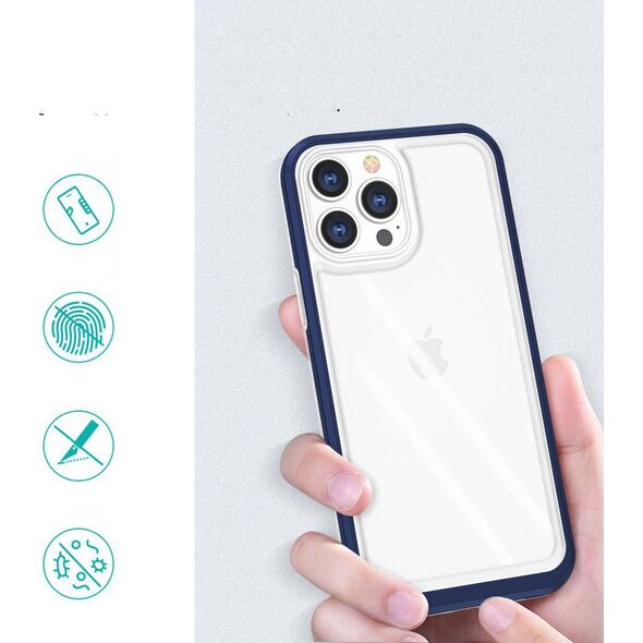 Hurtel Clear 3in1 etui do iPhone 13 Pro żelowy pokrowiec z ramką niebieski 10757625 9145576242520