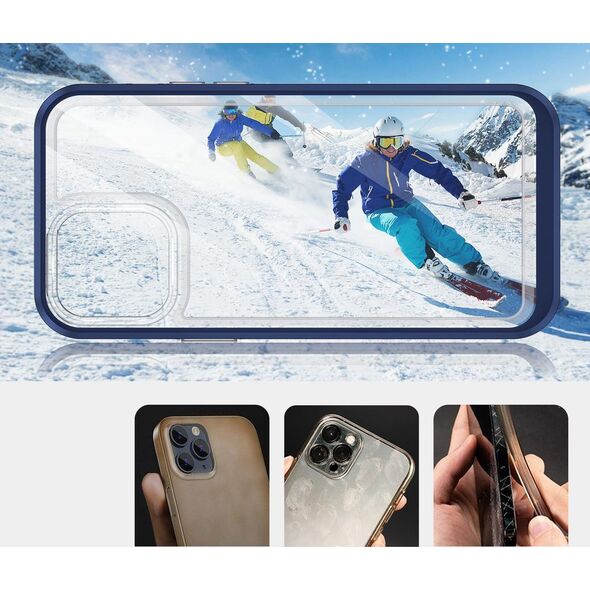 Hurtel Clear 3in1 etui do iPhone 13 Pro żelowy pokrowiec z ramką niebieski 10757625 9145576242520