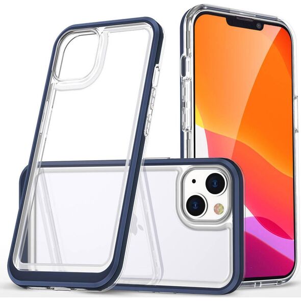 Hurtel Clear 3in1 etui do iPhone 13 mini żelowy pokrowiec z ramką niebieski 10757626 9145576242469