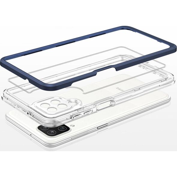 Hurtel Clear 3in1 etui do Samsung Galaxy A12 5G żelowy pokrowiec z ramką niebieski 10757629 9145576242582