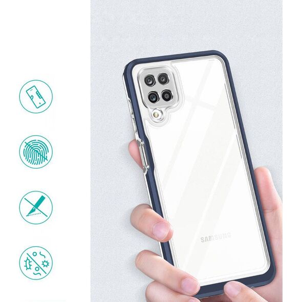 Hurtel Clear 3in1 etui do Samsung Galaxy A22 4G żelowy pokrowiec z ramką niebieski 10757634 9145576242643