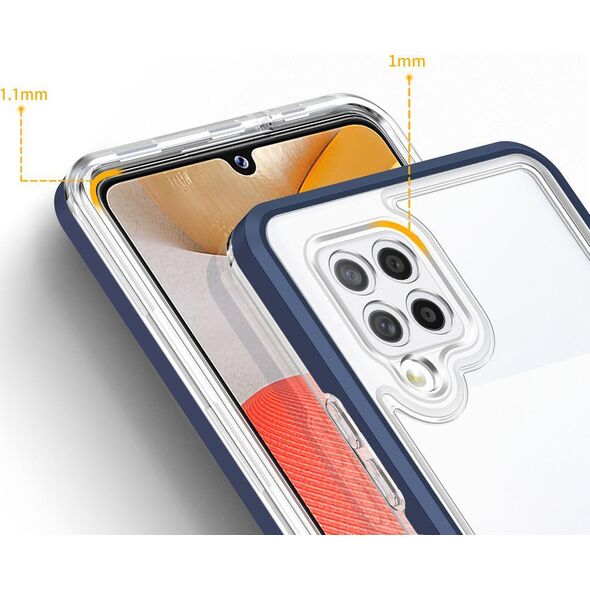 Hurtel Clear 3in1 etui do Samsung Galaxy A42 5G żelowy pokrowiec z ramką niebieski 10757639 9145576242735