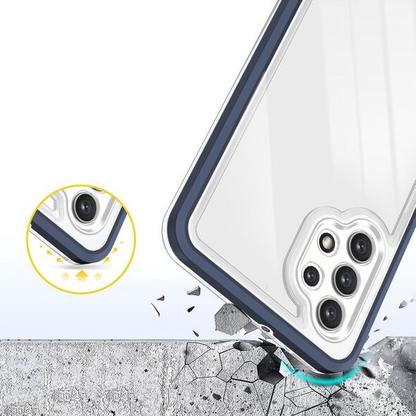 Hurtel Clear 3in1 etui do Samsung Galaxy A72 4G żelowy pokrowiec z ramką niebieski 10757644 9145576242797