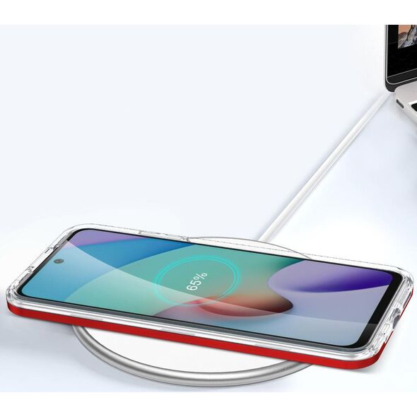Hurtel Clear 3in1 etui do Xiaomi Redmi 10 żelowy pokrowiec z ramką czerwony 10757665 9145576243107