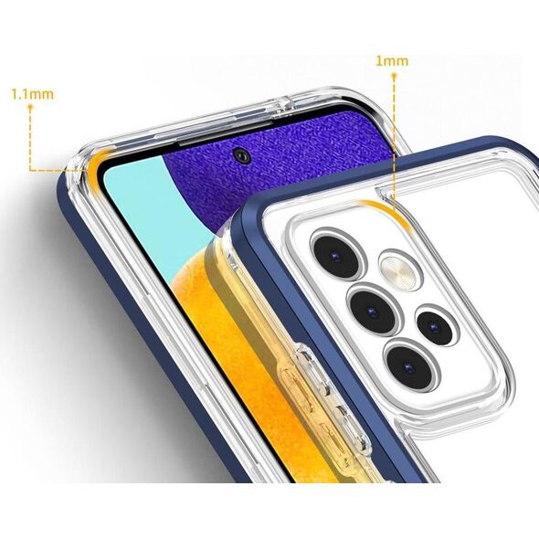Hurtel Etui Clear 3in1 etui do Samsung Galaxy A13 5G żelowy pokrowiec z ramką niebieski 10757666 9145576244432
