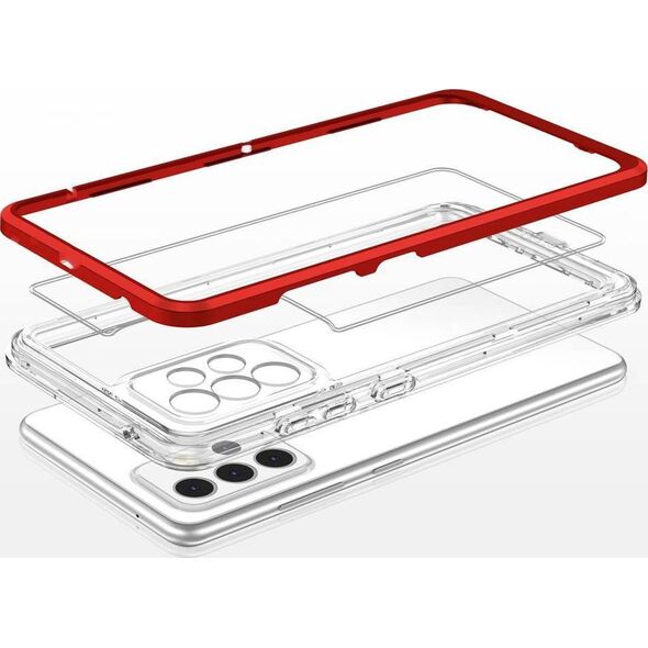 Hurtel Etui Clear 3in1 etui do Samsung Galaxy A33 5G żelowy pokrowiec z ramką czerwony 10757669 9145576244500
