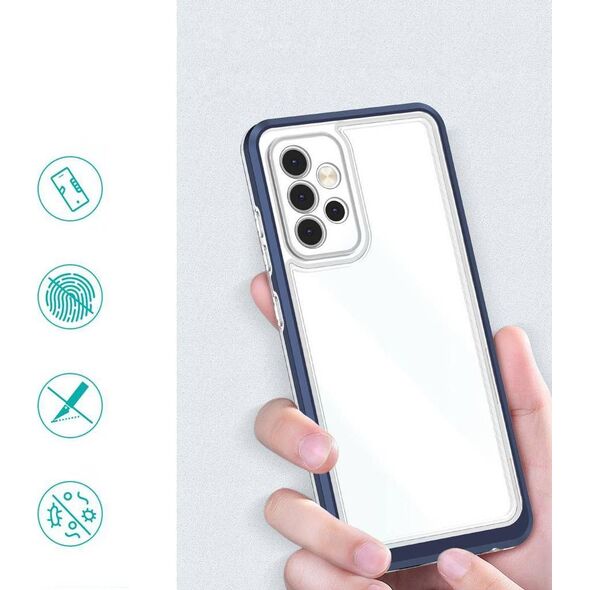Hurtel Etui Clear 3in1 etui do Samsung Galaxy A33 5G żelowy pokrowiec z ramką niebieski 10757670 9145576244494