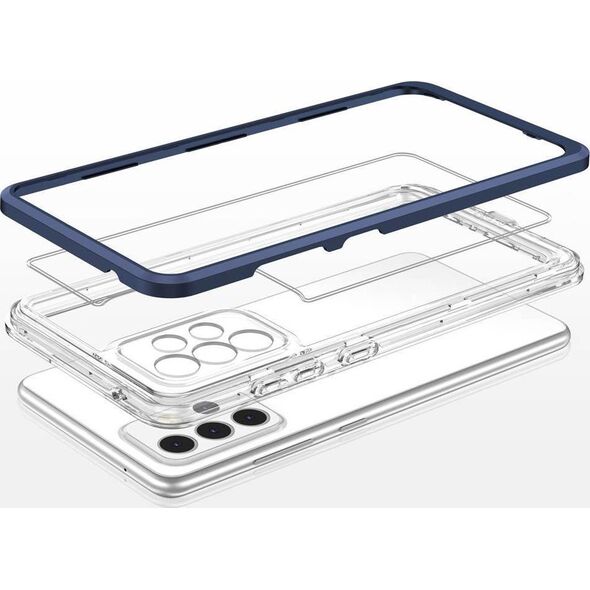 Hurtel Etui Clear 3in1 etui do Samsung Galaxy A33 5G żelowy pokrowiec z ramką niebieski 10757670 9145576244494