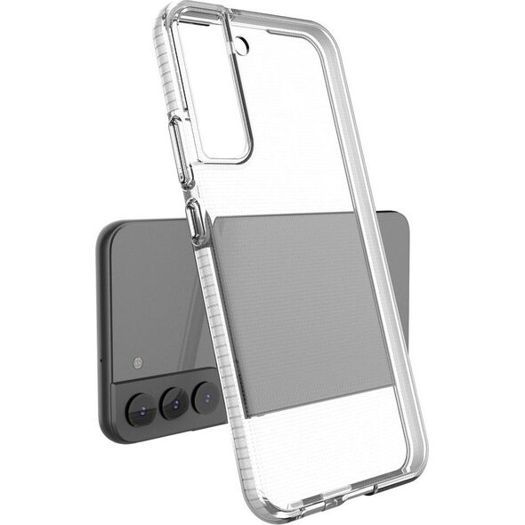 Hurtel Spring Case pokrowiec żelowe etui z kolorową ramką do Samsung Galaxy S22+ (S22 Plus) czarny 10757675 9145576244173