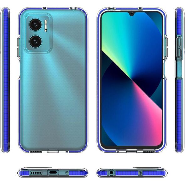 Hurtel Spring Case pokrowiec żelowe etui z kolorową ramką do Xiaomi Redmi 10 ciemnoniebieski 10757684 9145576244135